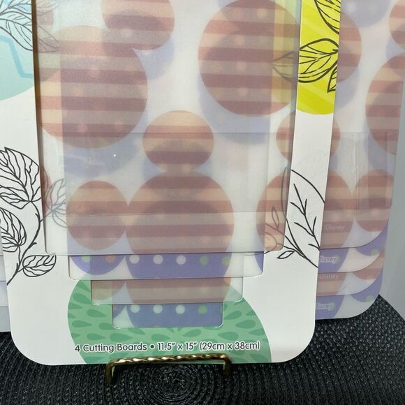 Disney Mickey Mouse Flexible Cutting Boards set of 4 Pink and Purple NWT - Picture 3 of 6